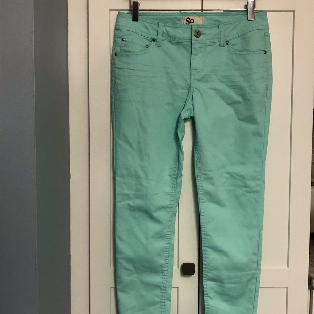 SO Mint Skinny Leg Pants